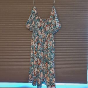Lauren Conrad dress , size Large, worn once. Floral pattern